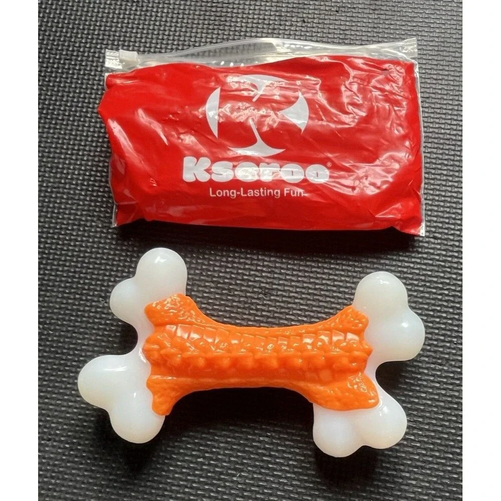 Kseroo 2-Pack Long Lasting Dog Toy For Aggressive Chewers Peanut Butter Flavor